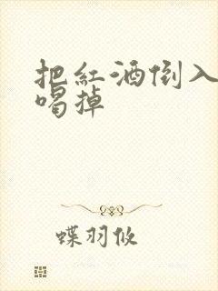 把红酒倒入b里喝掉