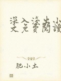 深入浅出小说全文免费阅读笔趣阁封面