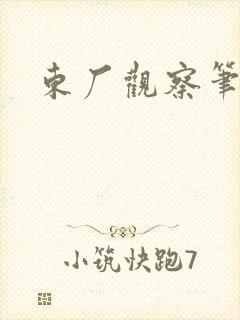 东厂观察笔记封面