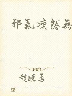 邪气凛然无弹窗封面