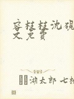 容枝枝沈砚书全文免费