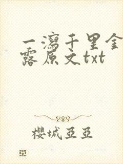 一泻千里金银花露原文txt