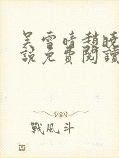 吴雪晴赵晓东小说免费阅读