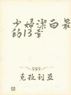 少妇洁白最刺激的13章