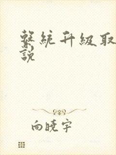 系统升级取液小说