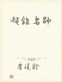 超能名帅封面