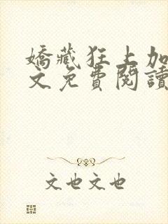 娇藏狂上加狂全文免费阅读笔趣阁