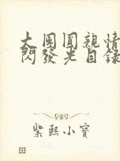 大团圆亲情会闪闪发光目录