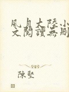 风月大陆小说全文阅读无删减封面