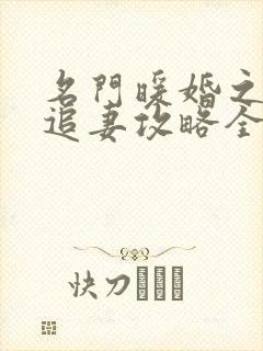 名门暖婚之权爷追妻攻略全文免费阅读