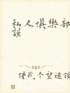 私人俱乐部 小说封面