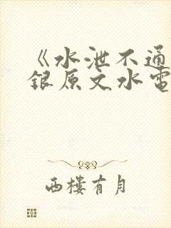 《水泄不通》金银原文水电工