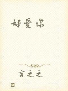 好爱你封面