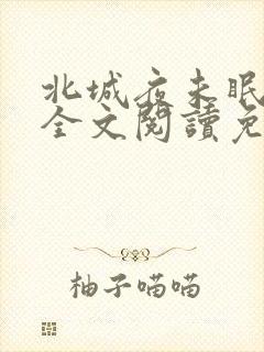 北城夜未眠小说全文阅读免费