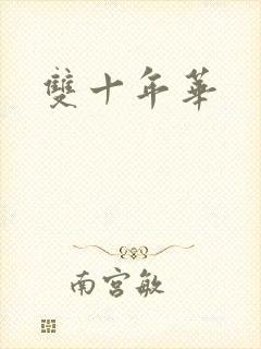 双十年华封面