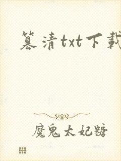 篡清txt下载