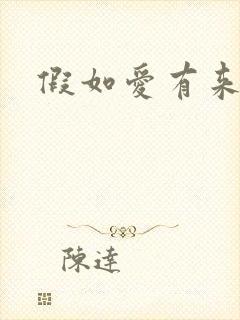 假如爱有来生封面