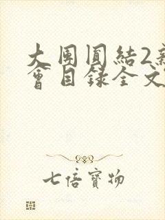 大团圆结2亲情会目录全文阅读视频