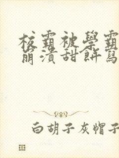 校霸被学霸玩到崩溃甜饼写手