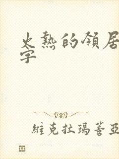 火热的领居中文字