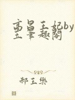 高昌王妃by黛玉笔趣阁