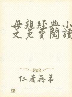 母亲经典小说全文免费阅读封面