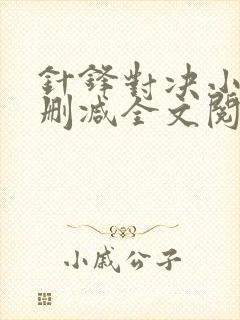 针锋对决小说未删减全文阅读