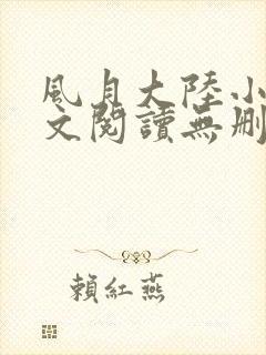 风月大陆小说全文阅读无删减