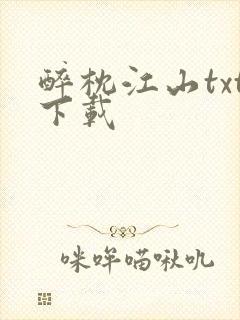 醉枕江山txt下载封面