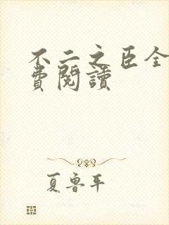 不二之臣全文免费阅读