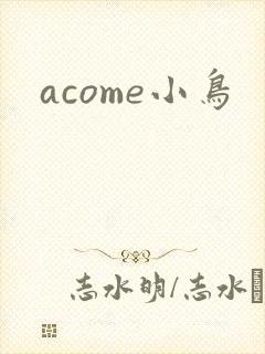 acome小鸟封面