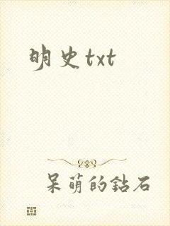 明史txt