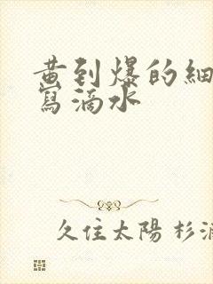 黄到爆的细节描写滴水