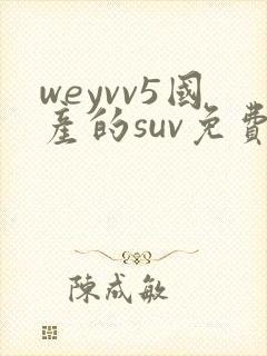 weyvv5国产的suv免费