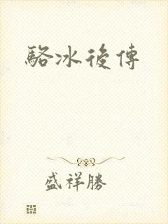 骆冰后传封面