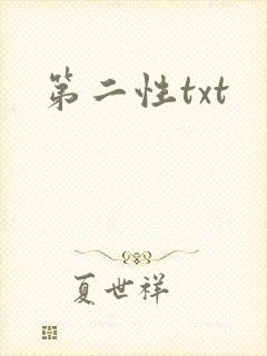 第二性txt封面