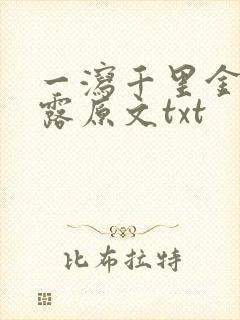 一泻千里金银花露原文txt