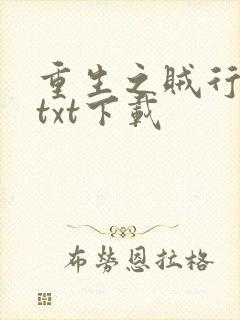 重生之贼行天下txt下载封面