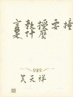 言教授要撞坏了是什么