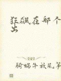 狂飙在哪个台播出