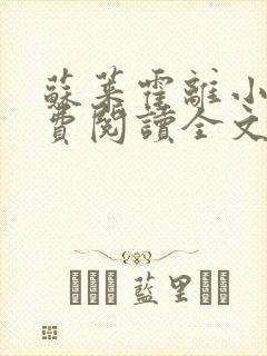 苏莱霍离小说免费阅读全文