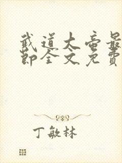 武道大帝最新章节全文免费阅读封面