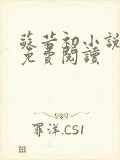 苏若初小说全文免费阅读