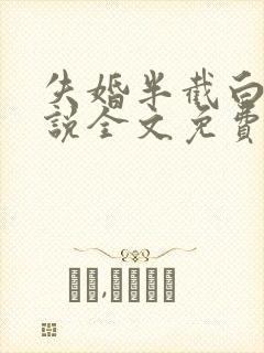 失婚半截白菜小说全文免费阅读