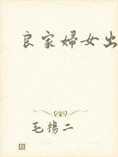 良家妇女出墙记封面