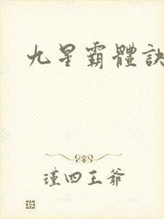 九星霸体诀小说
