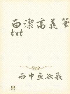 白洁高义笔趣阁txt封面