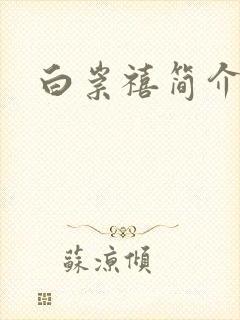 白崇禧简介封面