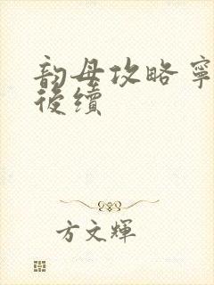 韵母攻略宁秋婉后续封面