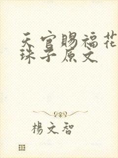 天官赐福花怜塞珠子原文